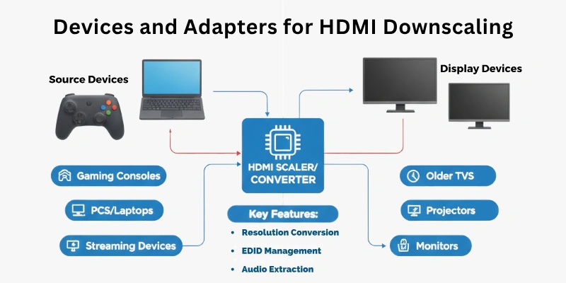 Devices and Adapters for HDMI Downscaling