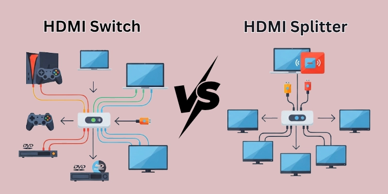 HDMI Switch vs HDMI Splitter