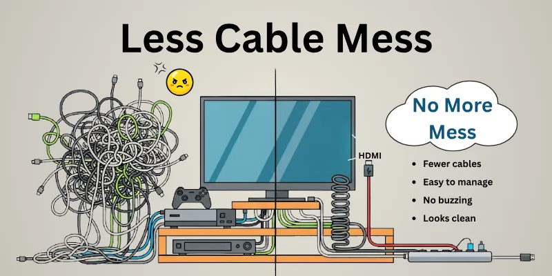 Less Cable Mess