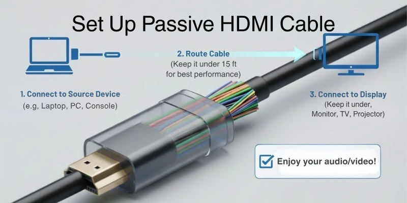 Set Up Passive HDMI Cable